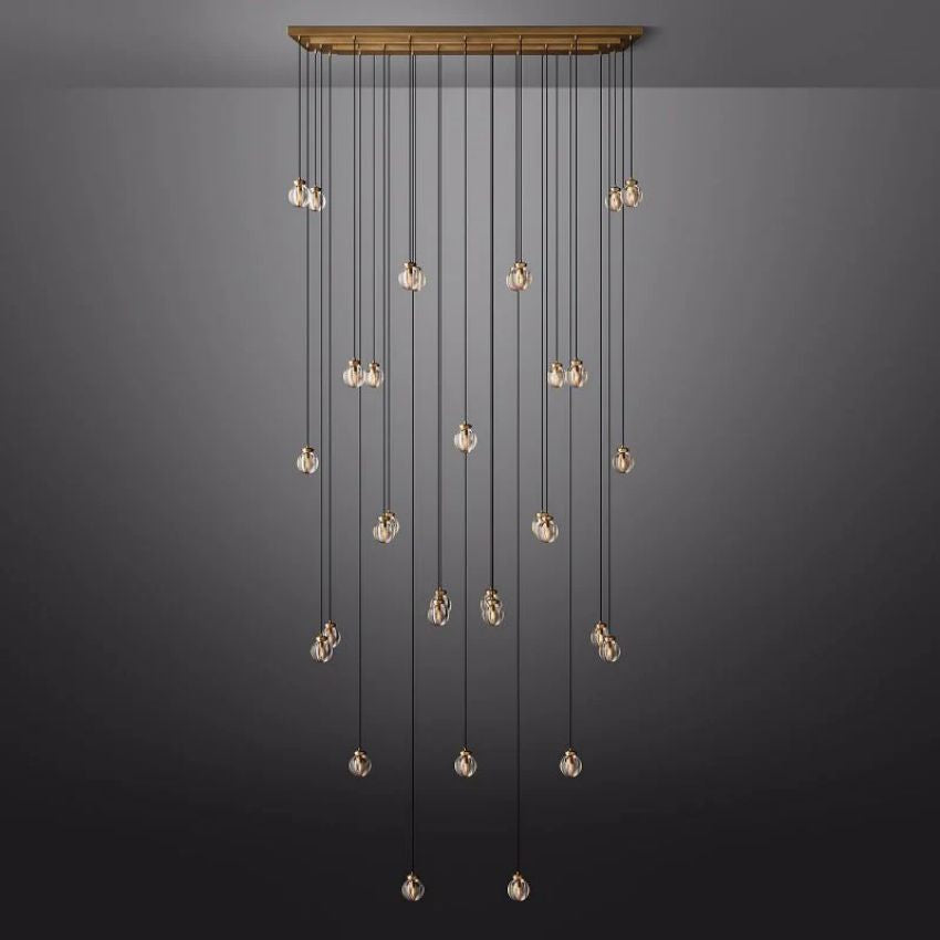 Alieen Pearl Ball Rectangular Chandelier 72”