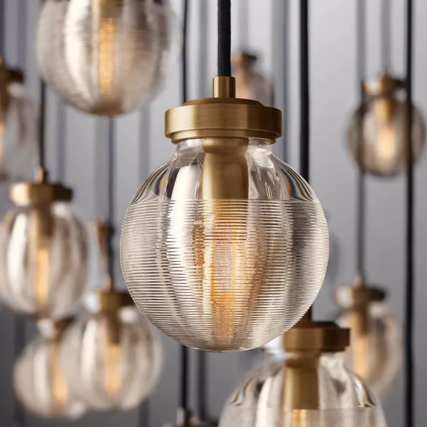 Alieen Pearl Ball Rectangular Chandelier 72”