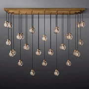 Alieen Pearl Ball Rectangular Chandelier 72”