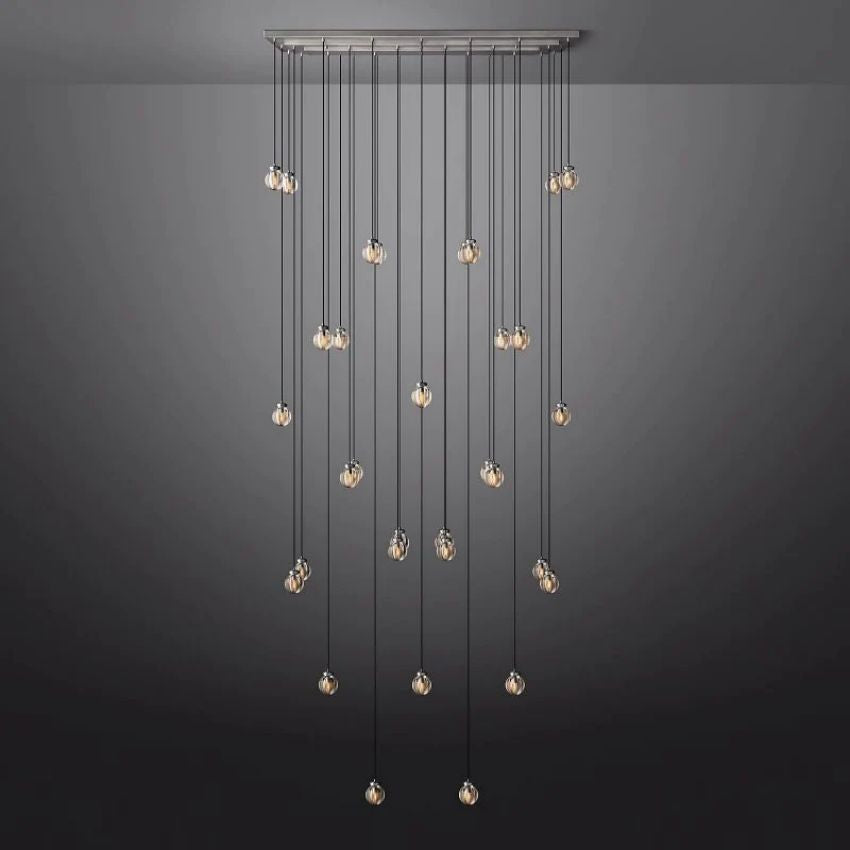 Alieen Pearl Ball Rectangular Chandelier 72”