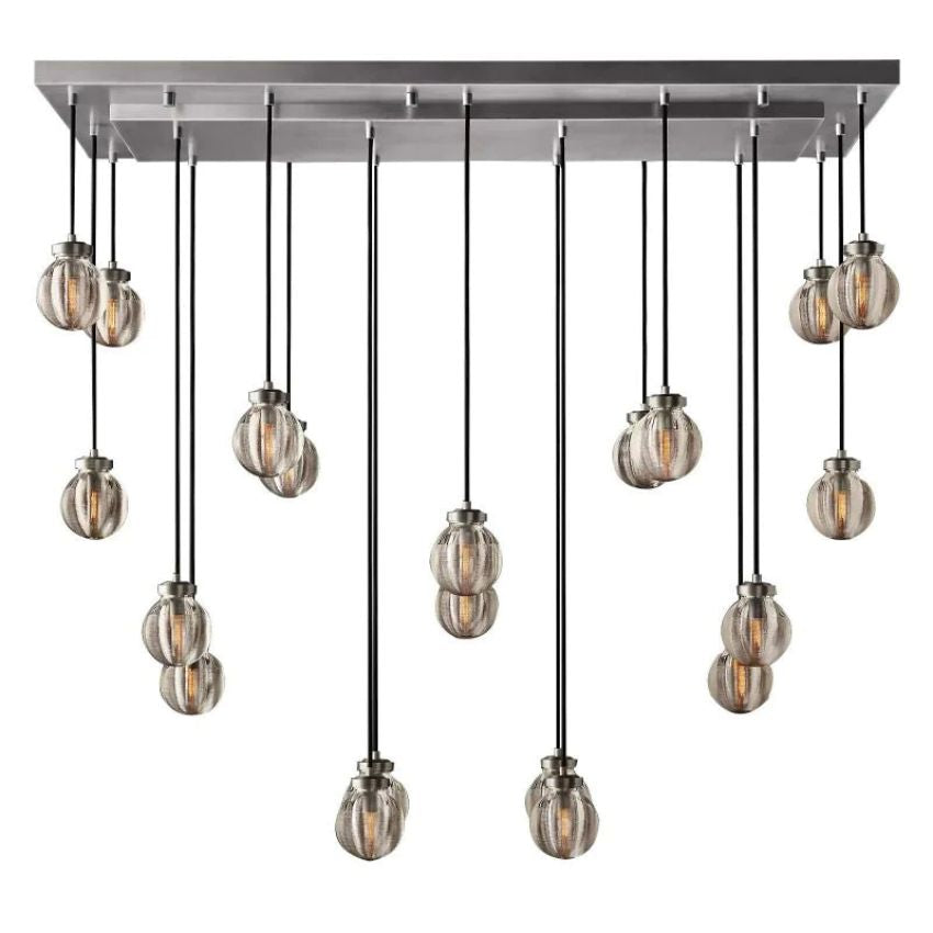 Alieen Pearl Ball Rectangular Chandelier 54”