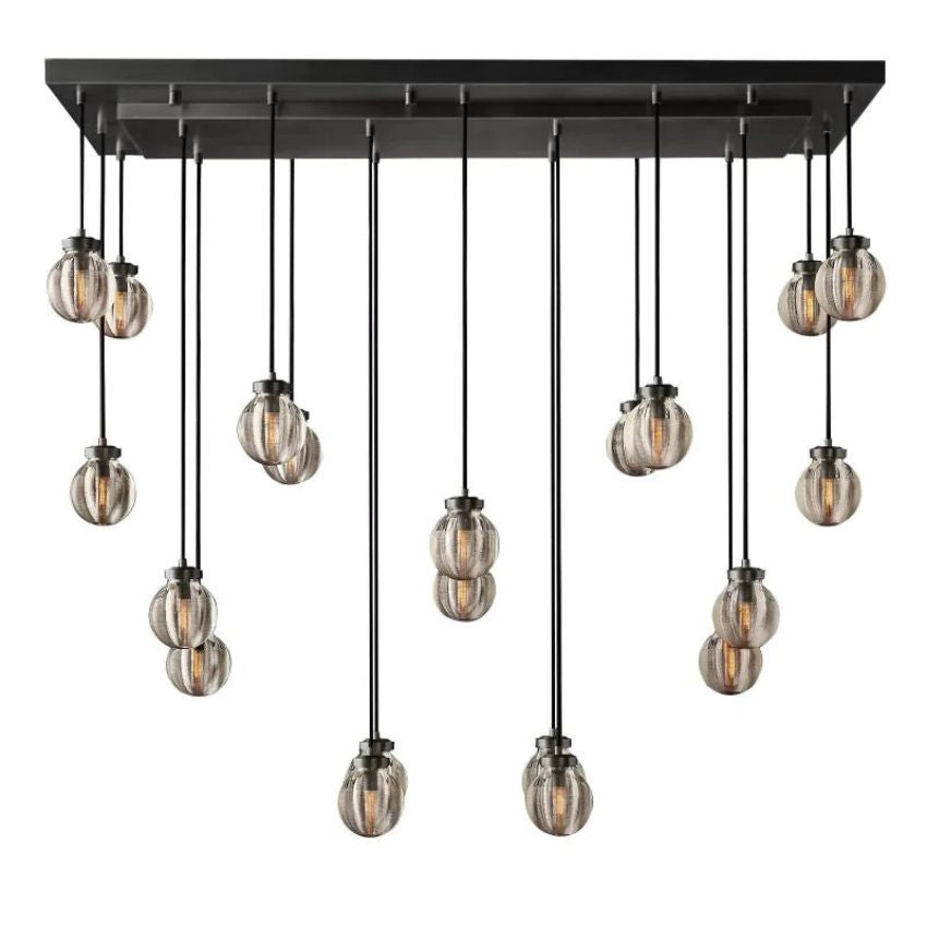 Alieen Pearl Ball Rectangular Chandelier 54”
