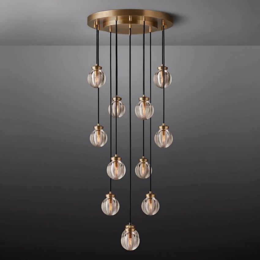 Alieen Pearl Ball Round Chandelier 22"