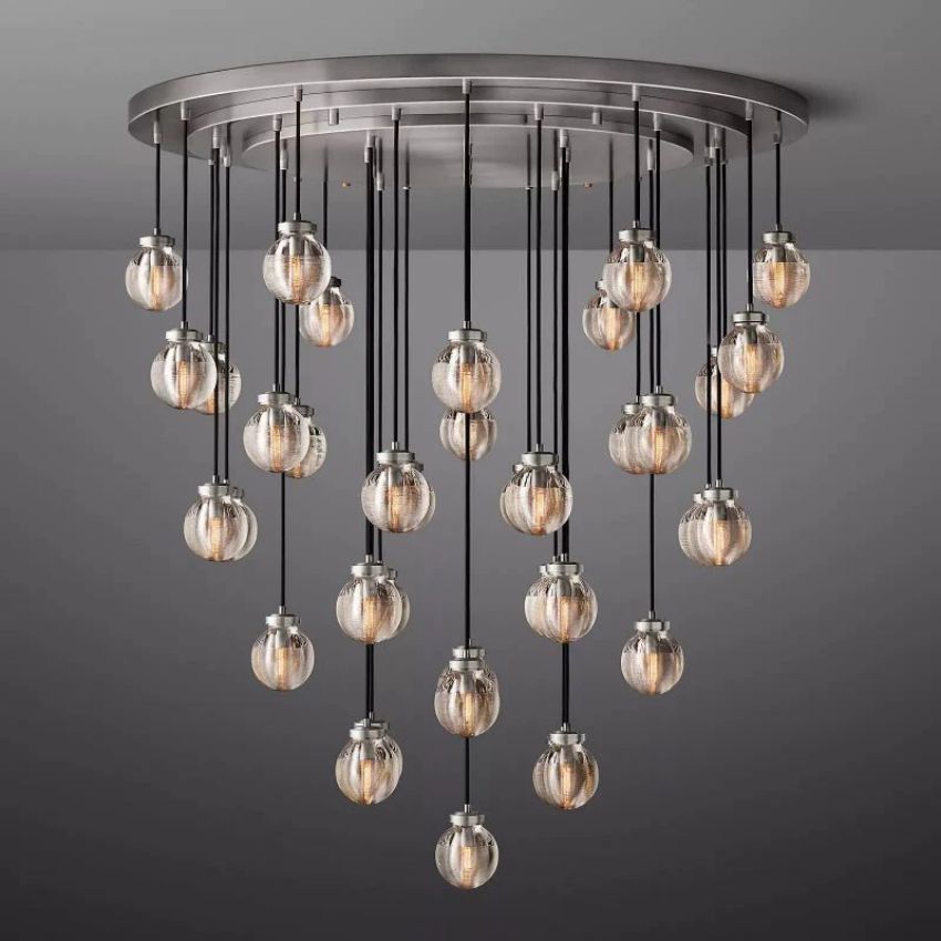 Alieen Pearl Ball Round Chandelier 48"