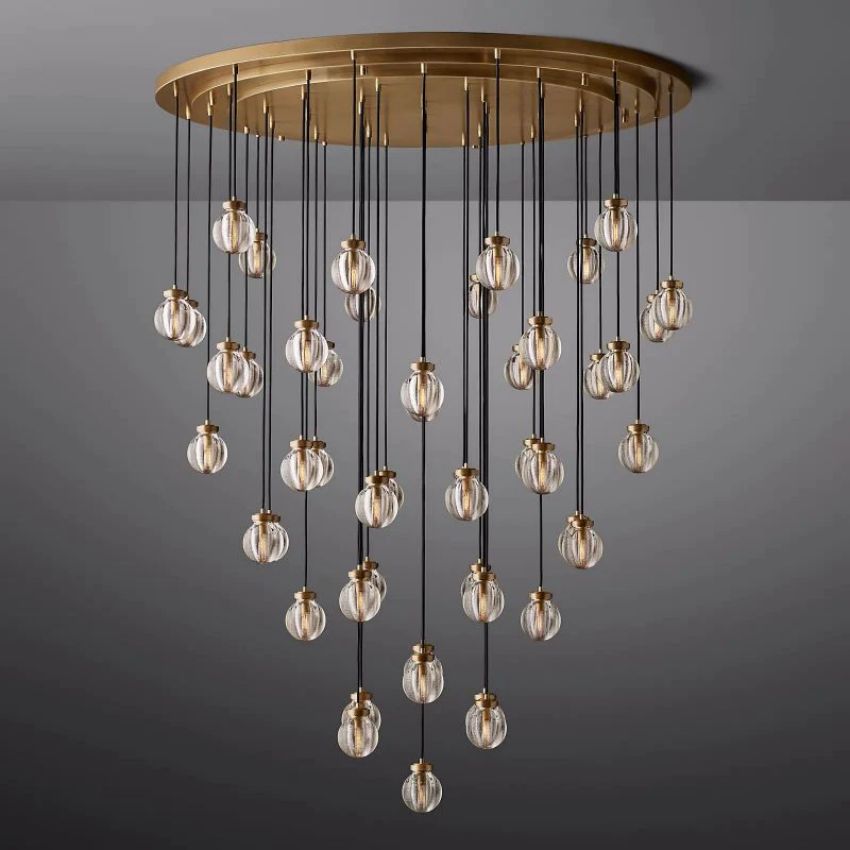 Alieen Pearl Ball Round Chandelier 60"