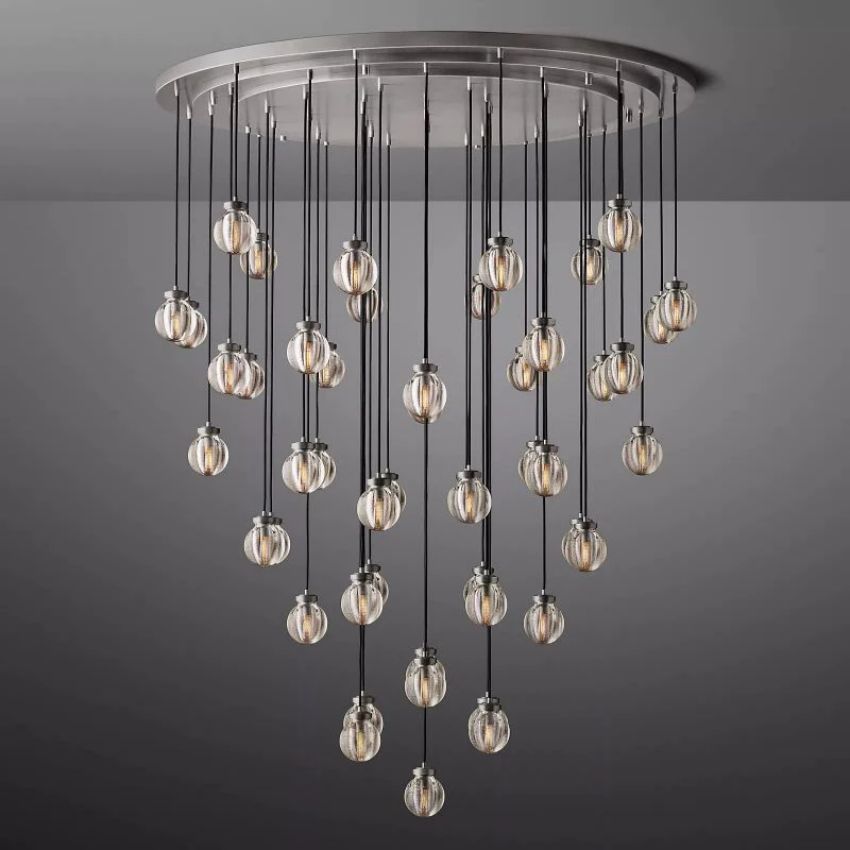 Alieen Pearl Ball Round Chandelier 60"