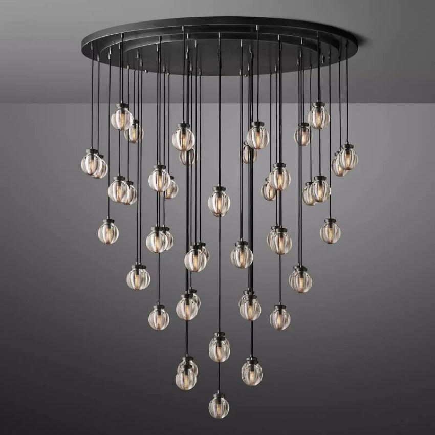 Alieen Pearl Ball Round Chandelier 60"