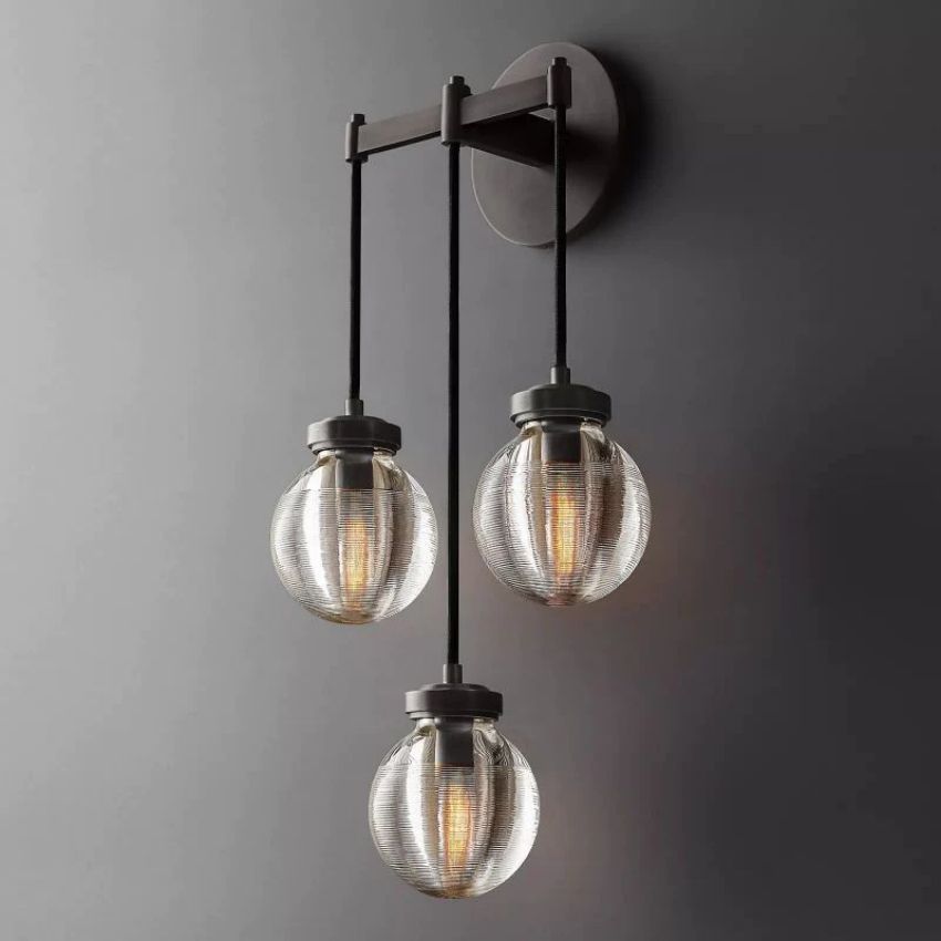 Alieen Pearl Ball 3-Light Wall Sconce