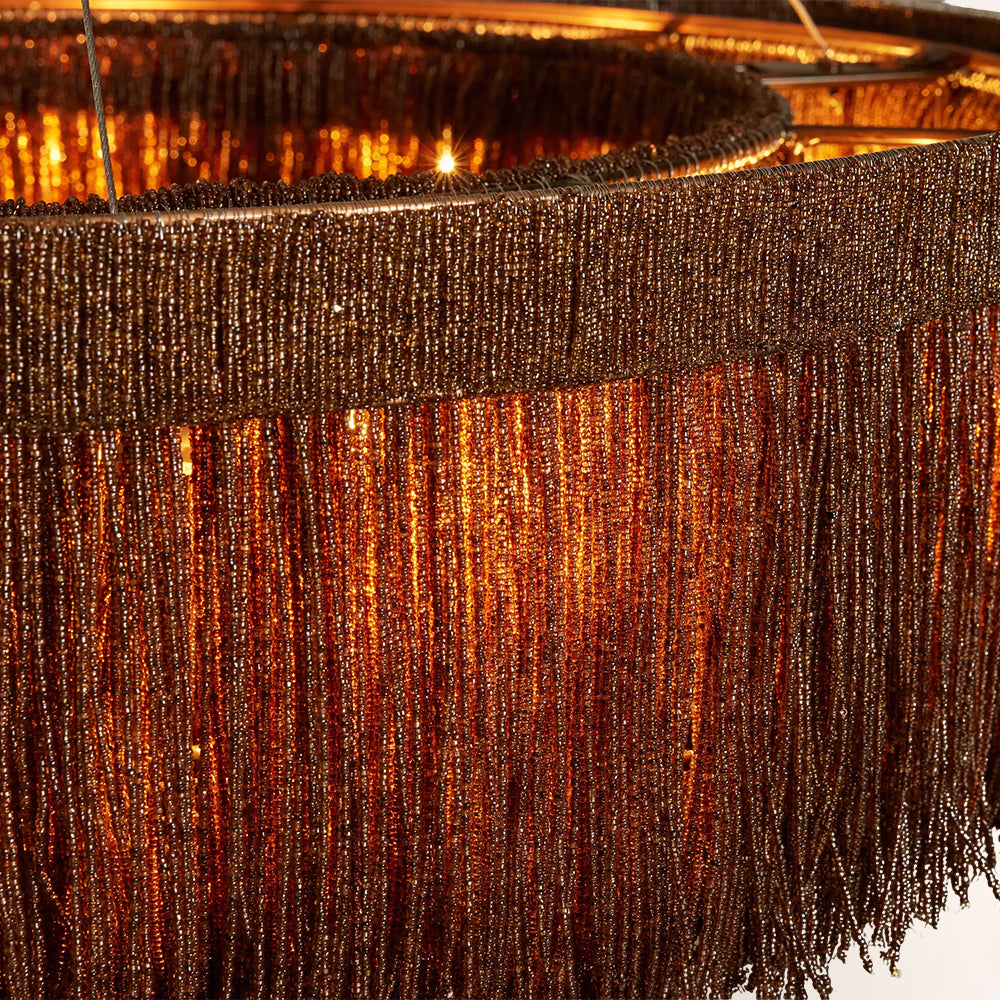 Rowan Jute Fringe Round Chandelier