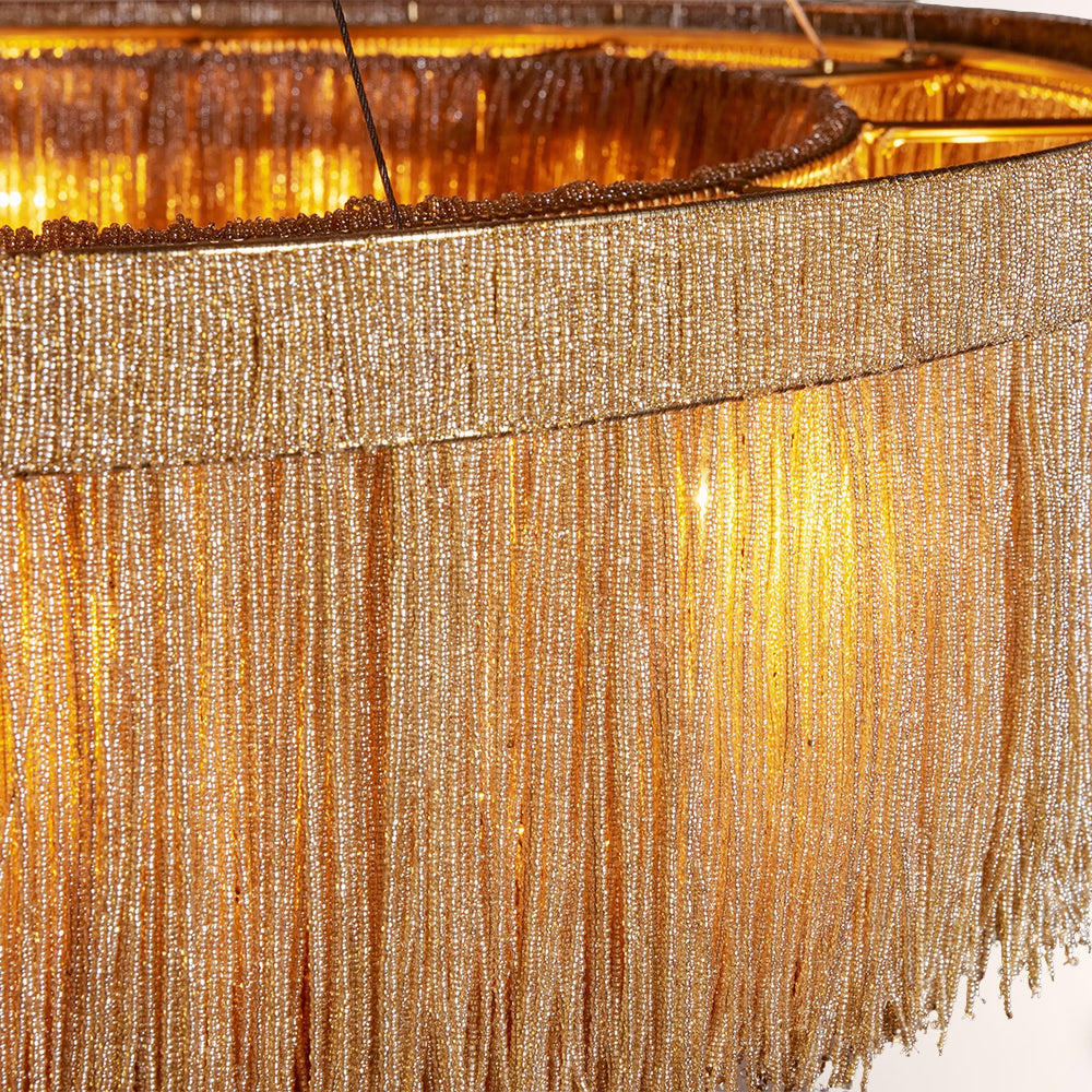 Rowan Jute Fringe Round Chandelier