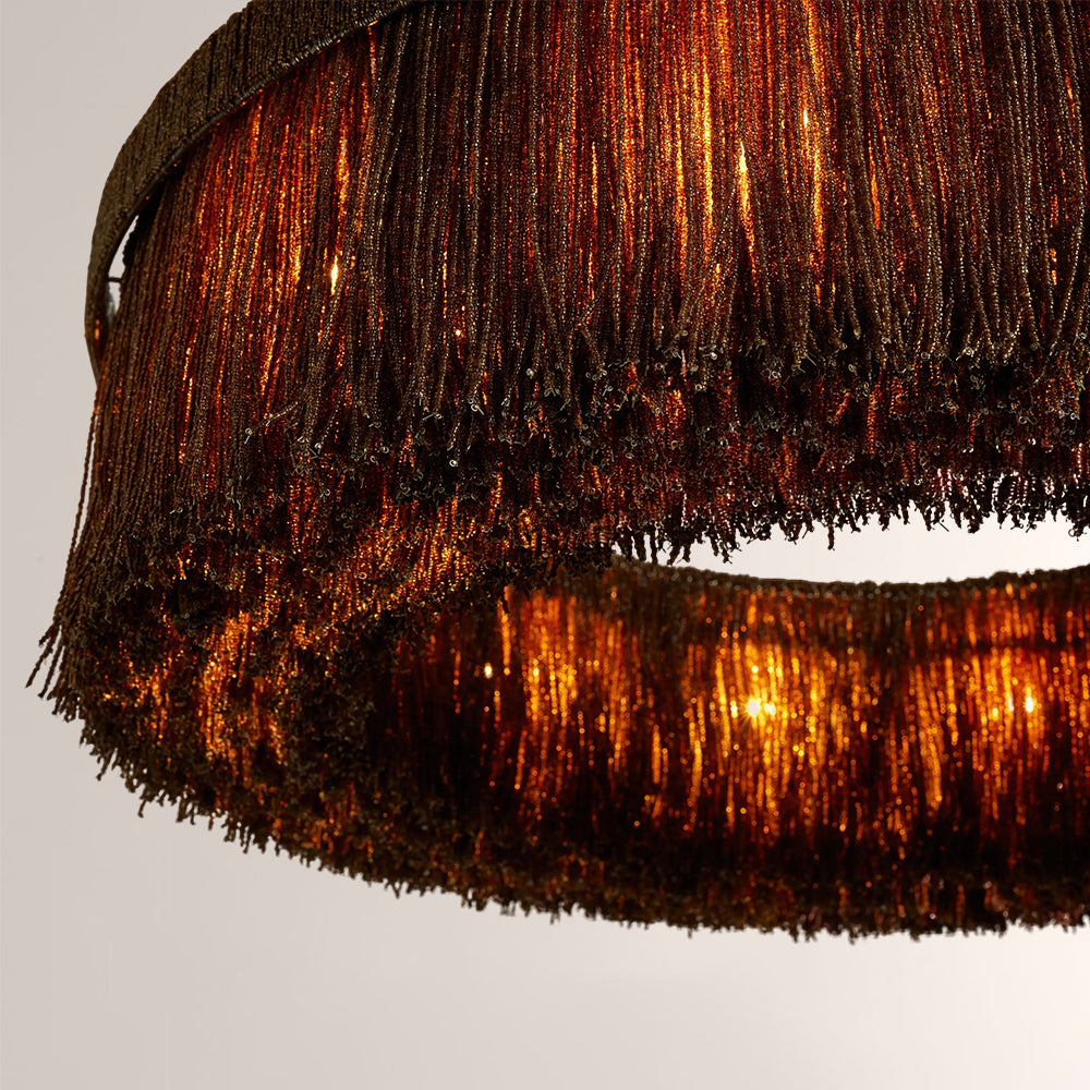 Rowan Jute Fringe Round Chandelier
