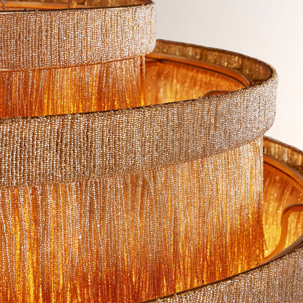 Rowan Jute Fringe Tiered Chandelier