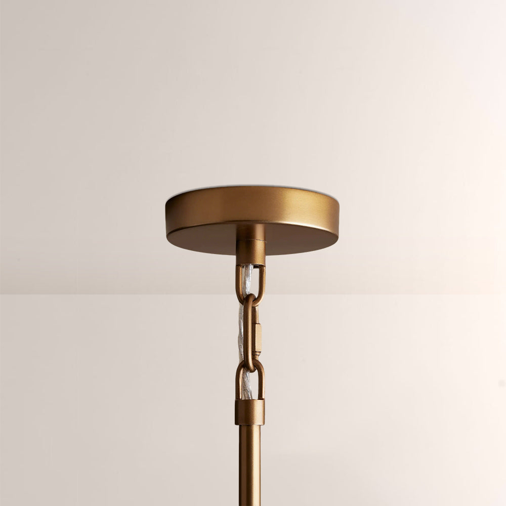 Saylor 6-Light Curved Arm Chandelier with Linen Shades