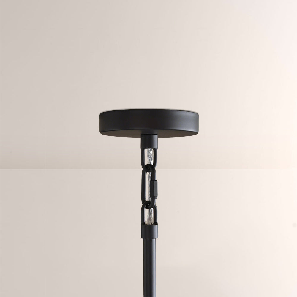 Saylor 6-Light Curved Arm Chandelier with Linen Shades