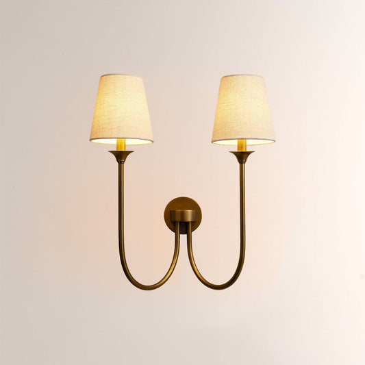 Saylor 2 Light Curved Arm Wall Sconce