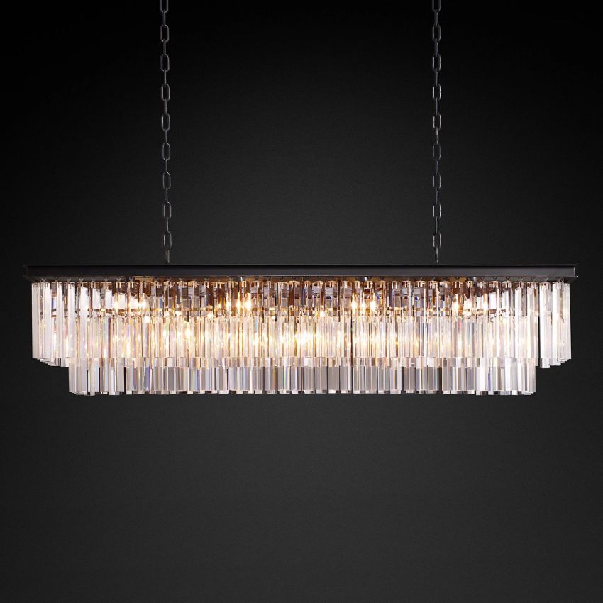 French Classicm Rectangular Chandelier 59"