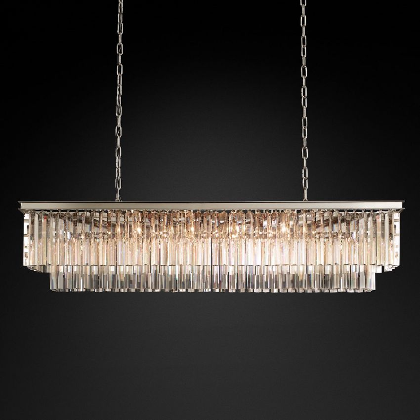 French Classicm Rectangular Chandelier 59"