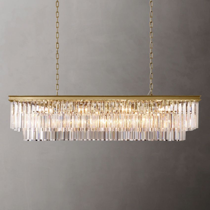 French Classicm Rectangular Chandelier 59"