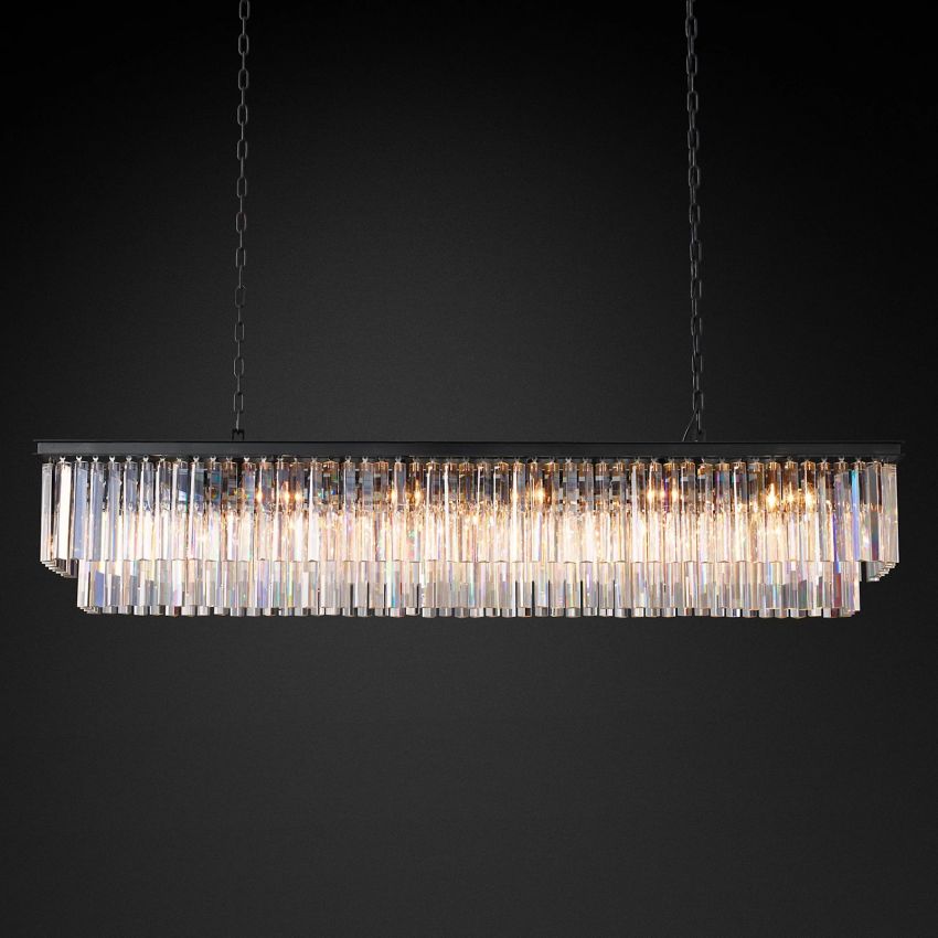 French Classicm Rectangular Chandelier 72"