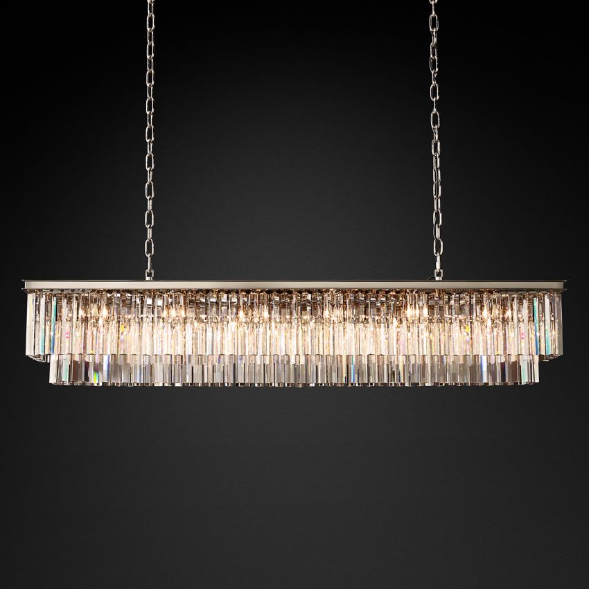 French Classicm Rectangular Chandelier 72"