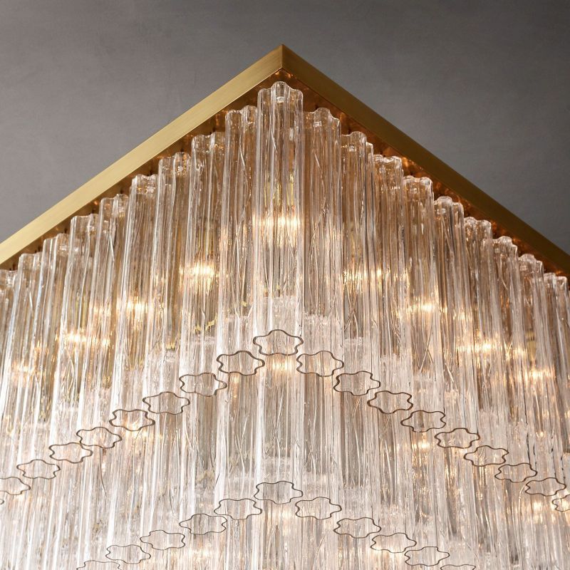 Ice 3-Tier Square Chandelier 45” 60"