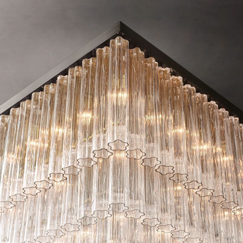 Ice 3-Tier Square Chandelier 45” 60"