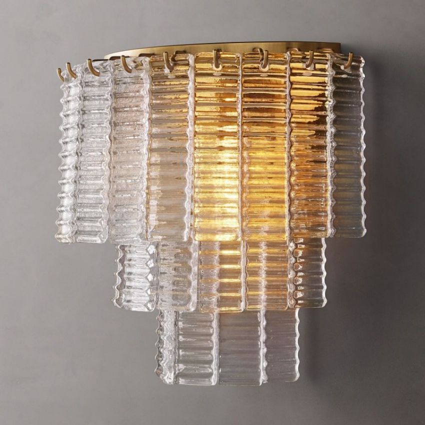 Siri Clear Glass Wall Sconce