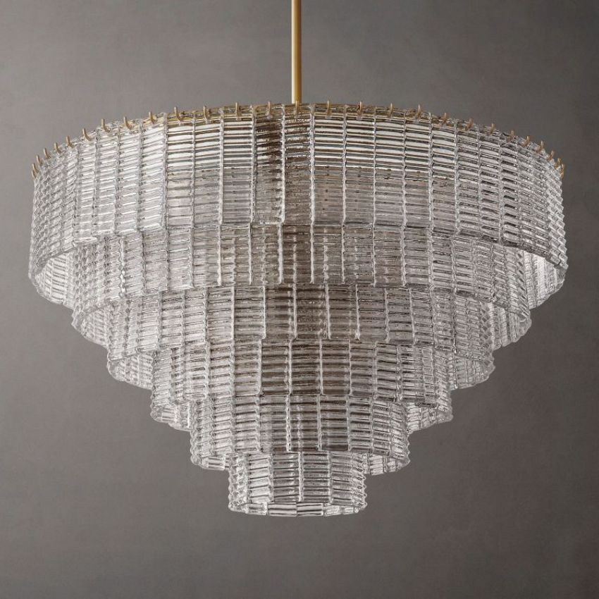 Siri Glass Round Chandelier 41”