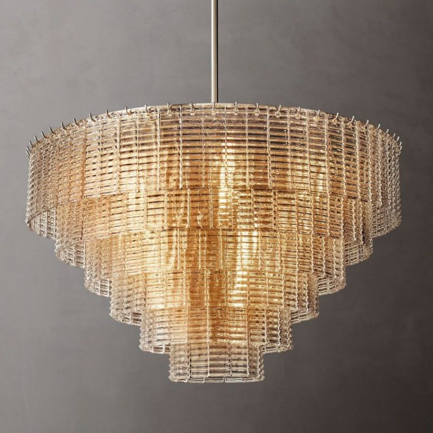 Siri Glass Round Chandelier 41”