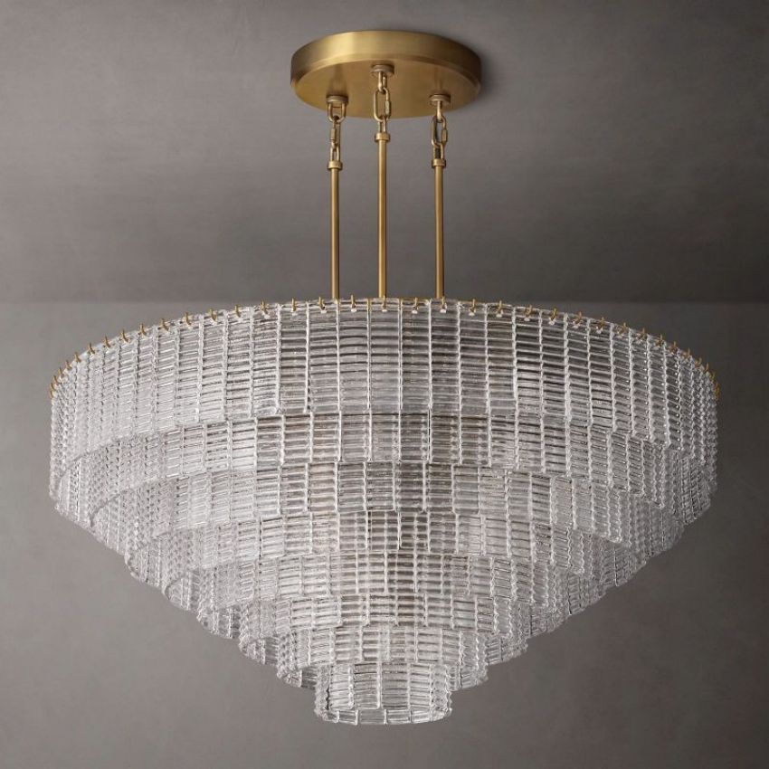 Siri Glass Round Chandelier 52”