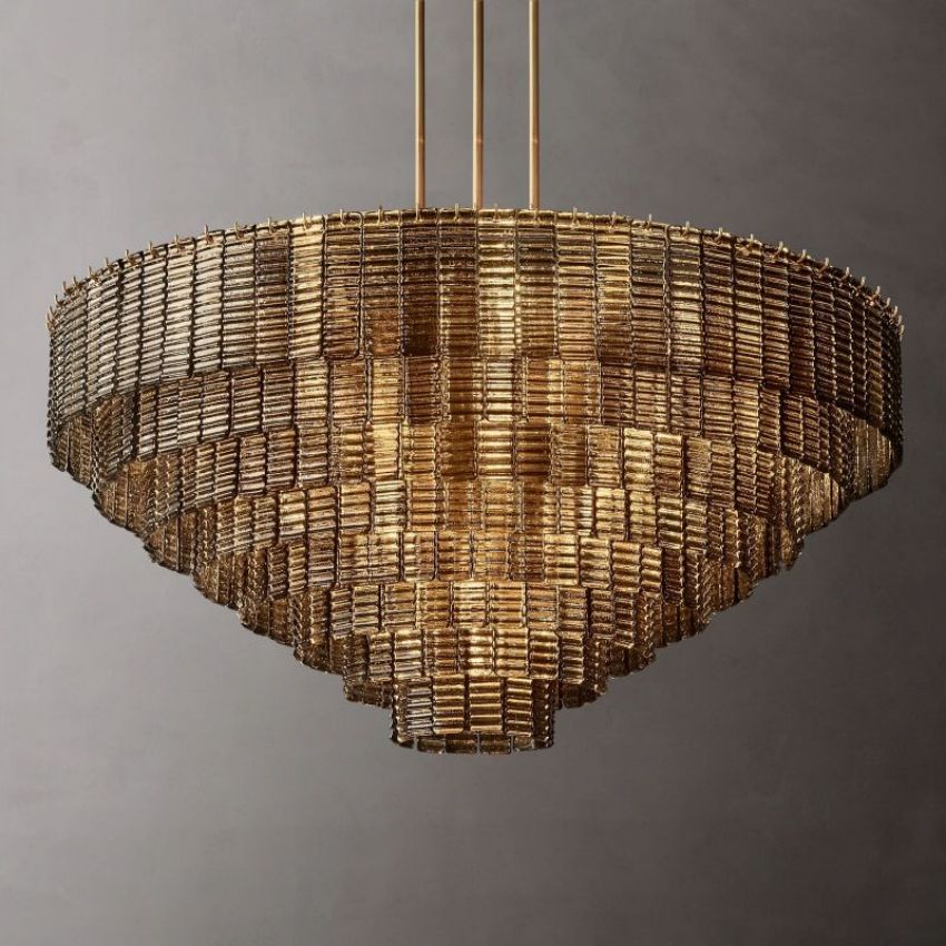 Siri Glass Round Chandelier 52”