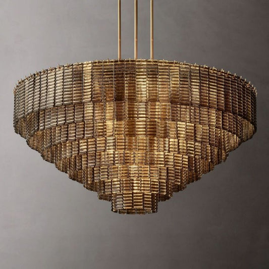 Siri Glass Round Chandelier 52”