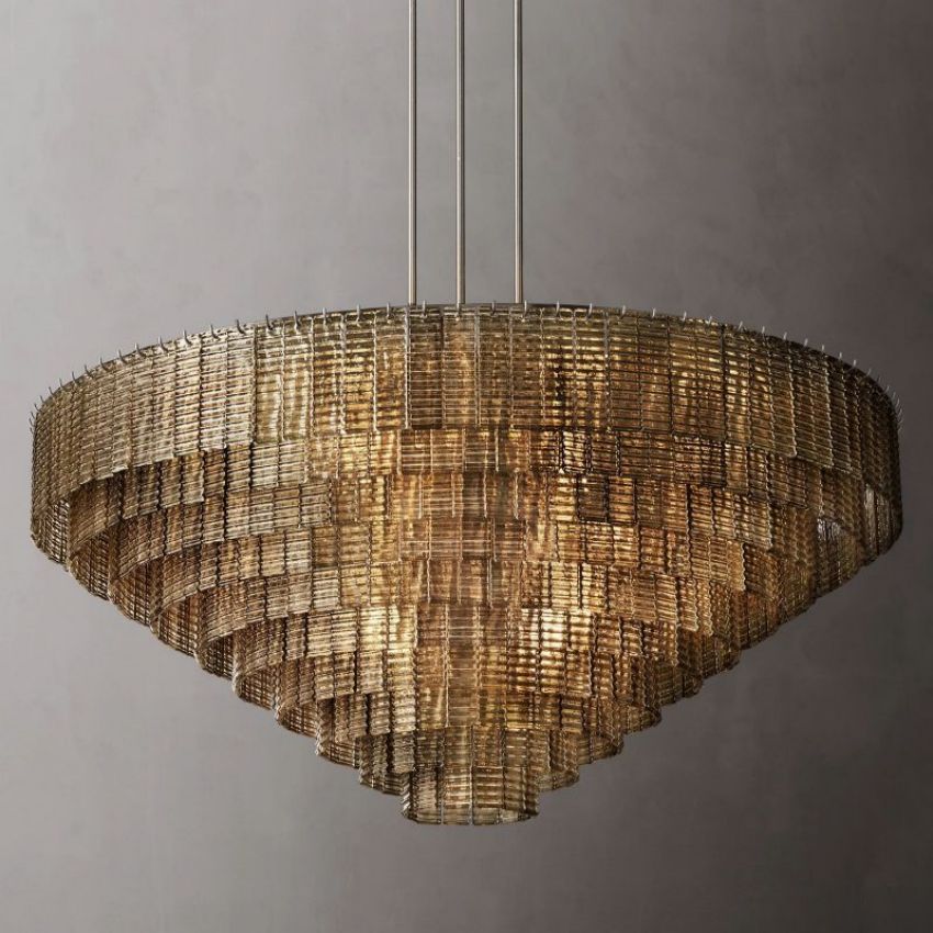 Siri Glass Round Chandelier 65"