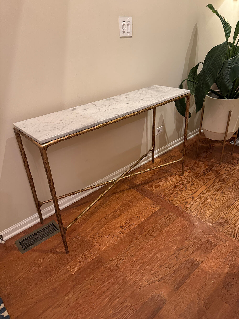 Thaddeus Rectangle Marble Console Table