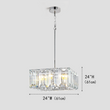 Malone Crystal Square Chandelier 24"