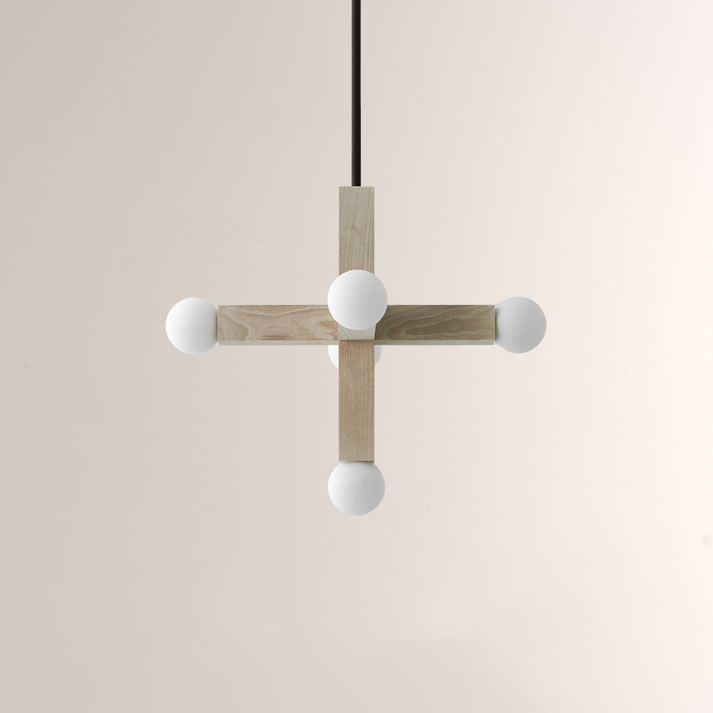 Unison Wood Cross Globe Chandelier
