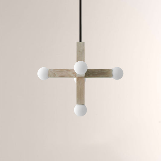 Unison Wood Cross Globe Chandelier