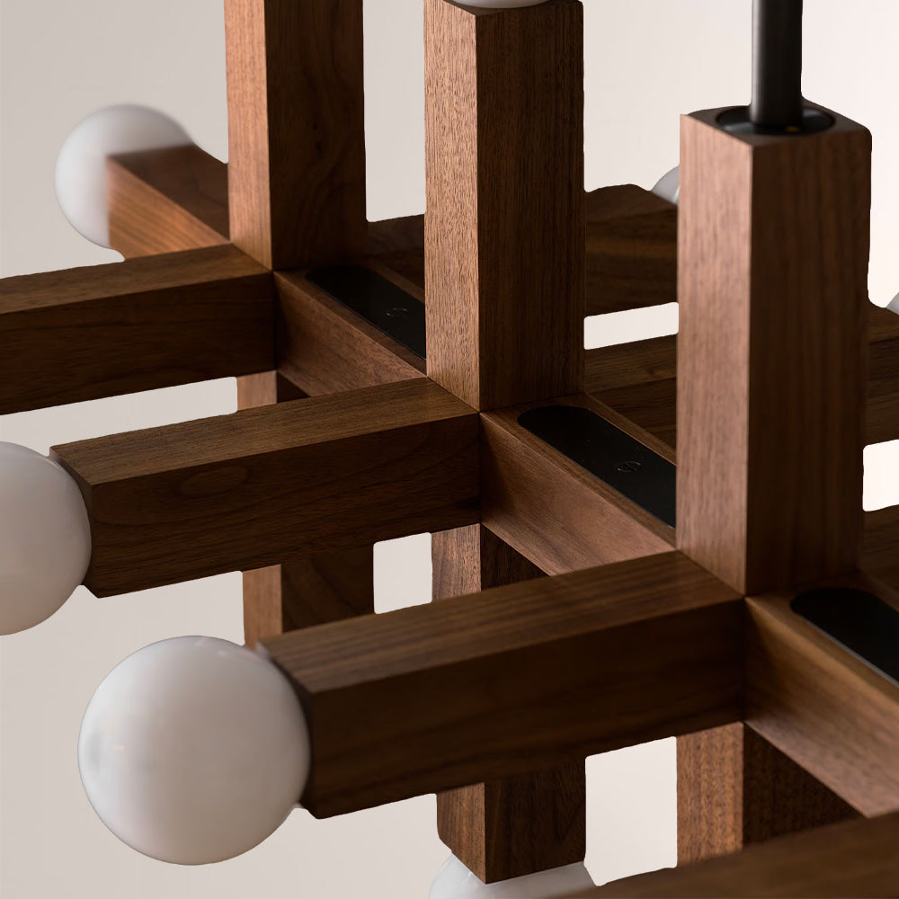 Unison Wood Cross Globe Chandelier