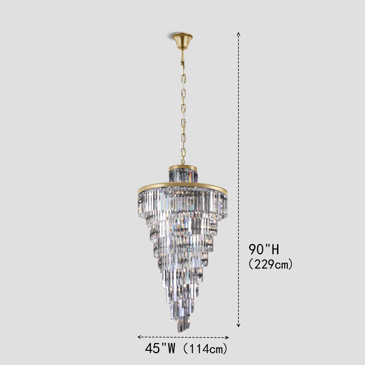 Beckett Multi-Tiered/ Layered Crystal Rod Chandelier