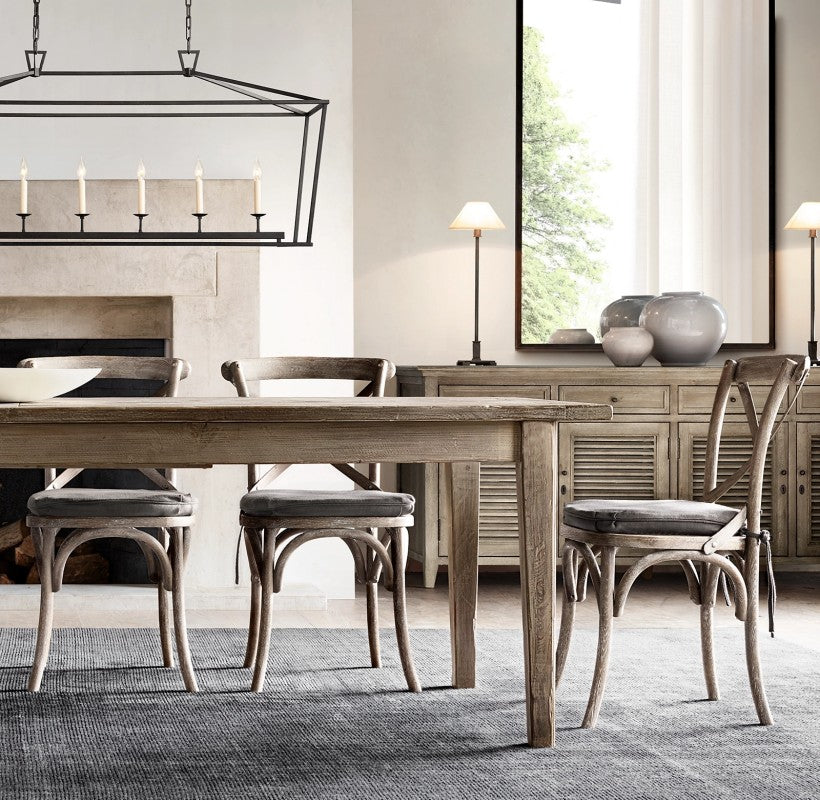 Vintage Openwork Rectangular Chandelier 54"