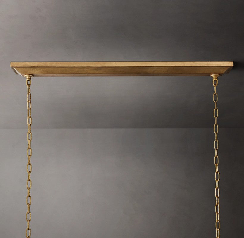 Vintage Openwork Rectangular Chandelier 72"