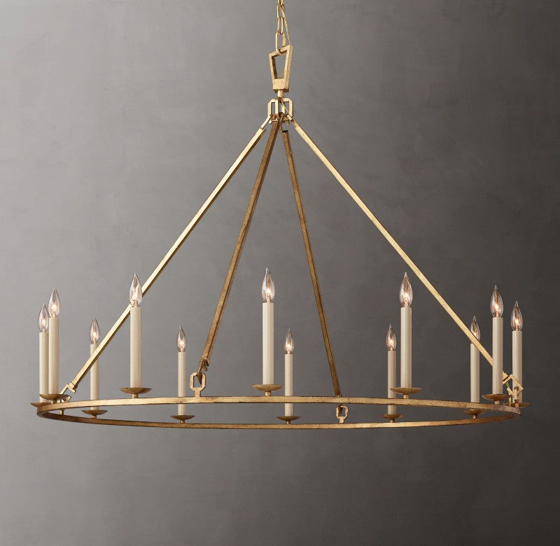 Vintage Openwork Round Chandelier 50"