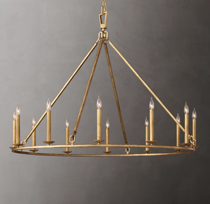 Vintage Openwork Round Chandelier 50"