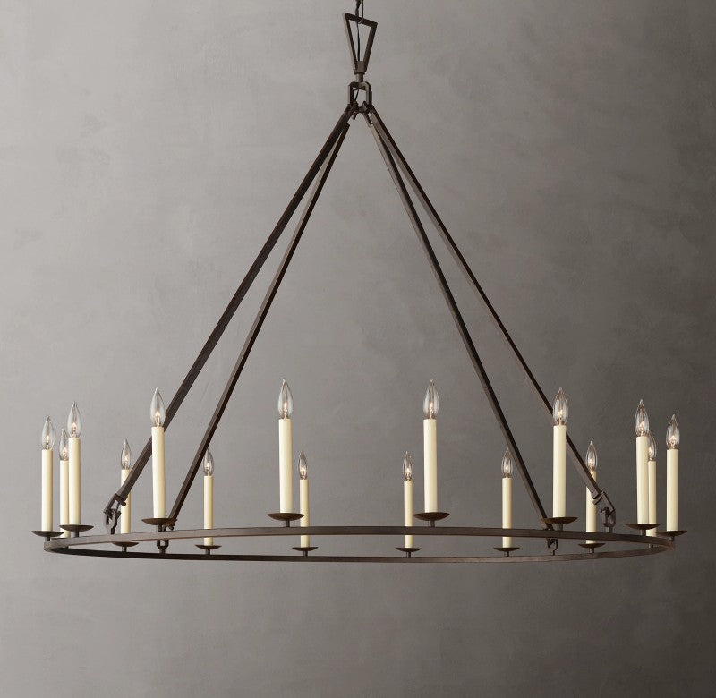 Vintage Openwork Round Chandelier 60"