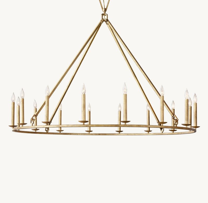 Vintage Openwork Round Chandelier 60"