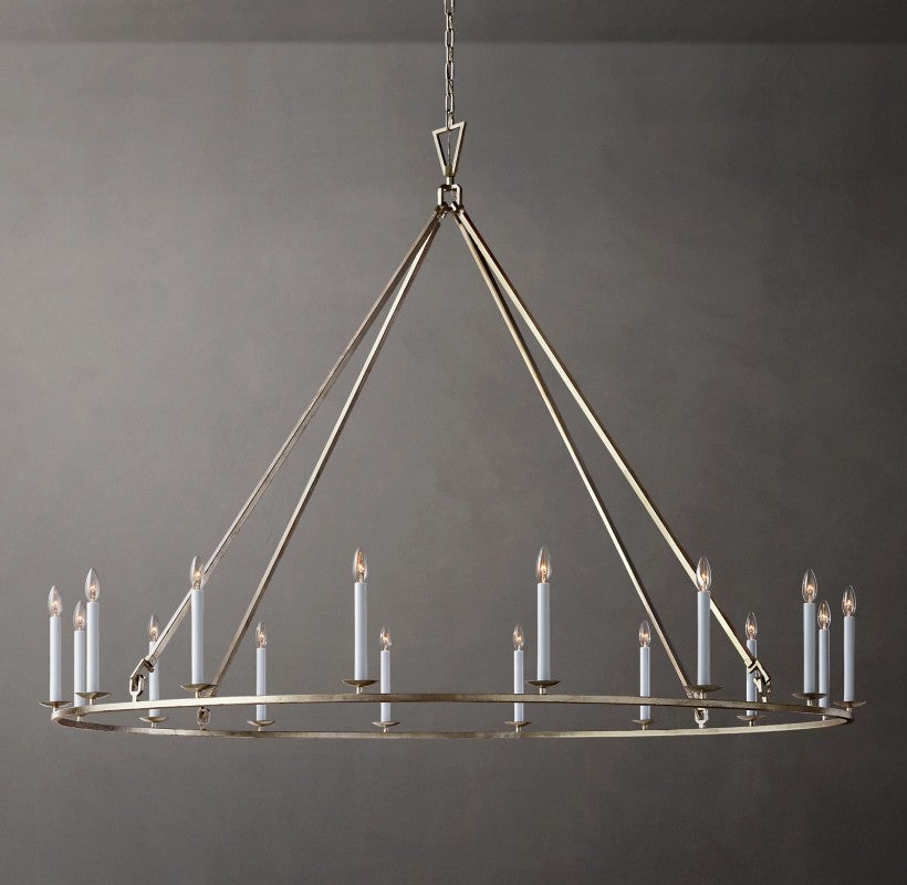 Vintage Openwork Round Chandelier 72"