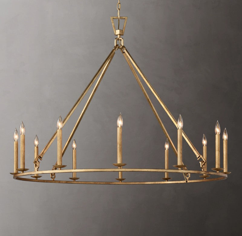 Vintage Openwork Round Chandelier 50"