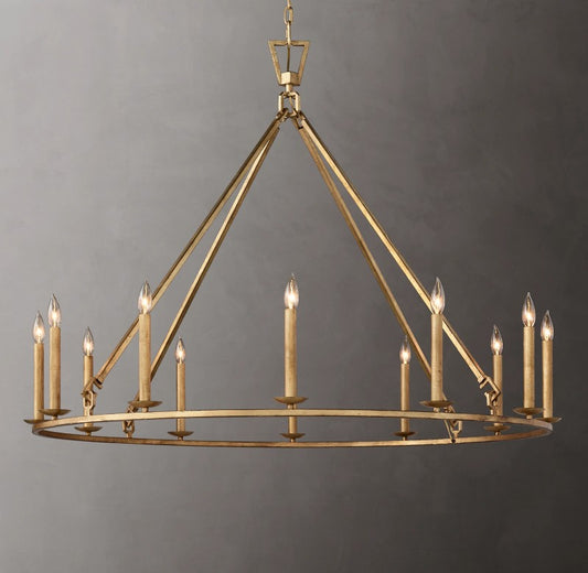 Vintage Openwork Round Chandelier 50"