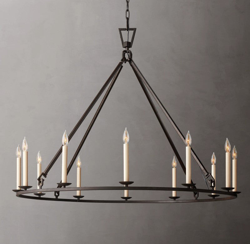 Vintage Openwork Round Chandelier 50"