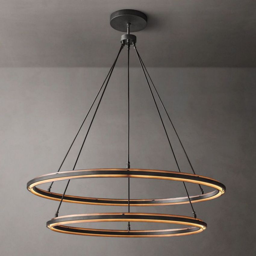 Vitas Two-Tier Round Chandelier 60"